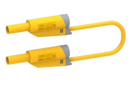 Produktfoto 1 von Electro PJP Messleitung 36A Stecker / Stecker, Gelb Polyvinylchlorid-isoliert 1 m, 1kV