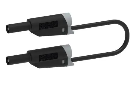 Produktfoto 1 von Electro PJP Messleitung 36A Stecker / Stecker, Schwarz Polyvinylchlorid-isoliert 1 m, 1kV