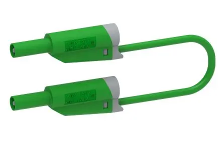 Produktfoto 1 von Electro PJP Messleitung 36A Stecker / Stecker, Grün Polyvinylchlorid-isoliert 1 m, 1kV