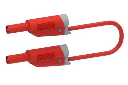 Produktfoto 1 von Electro PJP Messleitung 36A Stecker / Stecker, Rot Polyvinylchlorid-isoliert 2 m, 1kV