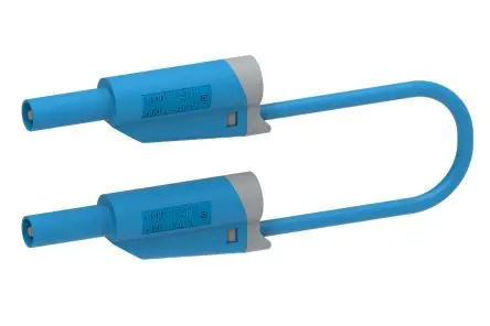 Produktfoto 1 von Electro PJP Messleitung 36A Stecker / Stecker, Blau Polyvinylchlorid-isoliert 50 cm, 1kV