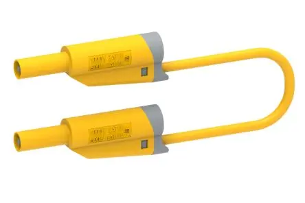 Produktfoto 1 von Electro PJP Messleitung 36A Stecker / Stecker, Gelb Polyvinylchlorid-isoliert 50 cm, 1kV