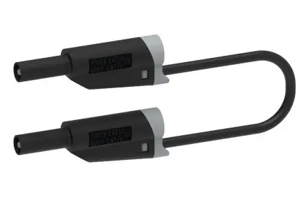 Produktfoto 1 von Electro PJP Messleitung 36A Stecker / Stecker, Schwarz Polyvinylchlorid-isoliert 50 cm, 1kV