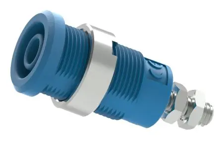 Produktfoto 1 von Electro PJP Buchse Blau Buchse für Laborstecker, Kontakt Vergoldet, 1000V, 600 V 25A Steckbar