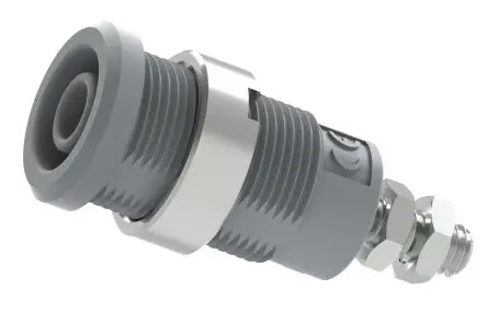 Produktfoto 1 von Electro PJP Buchse Grau Buchse für Laborstecker, Kontakt Vergoldet, 1000V, 600 V 25A Steckbar