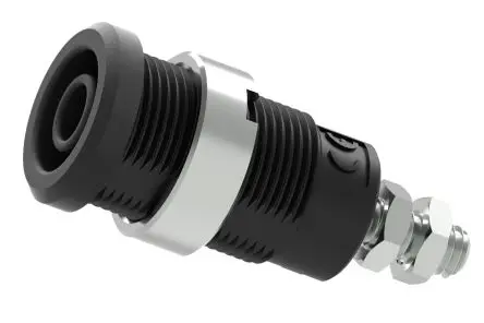 Produktfoto 1 von Electro PJP Buchse Schwarz Buchse für Laborstecker, Kontakt Vergoldet, 1000V, 600 V 25A Steckbar