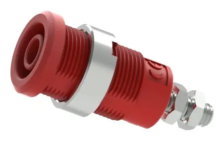 Produktfoto 1 von Electro PJP Buchse Rot Buchse für Laborstecker, Kontakt Vergoldet, 1000V, 600 V 25A Steckbar