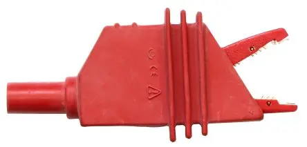 Produktfoto 1 von Electro PJP Vernickelte 22 mm Krokodilklemme, Rot, 10A Isoliert