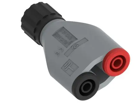Produktfoto 1 von Electro PJP Prüfsteckverbinder-Adapter Schwarz, Grau, Rot Buchse Messing vernickelt, Vergoldetes Messing Nickel