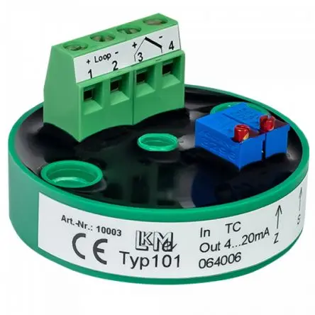 Produktfoto 1 von LKMelectronic Temperaturgeber Ø 44.5 mm, 0 °C → 1000 °C für Thermoelement, Typ K Ausgang 4 bis 20 mA