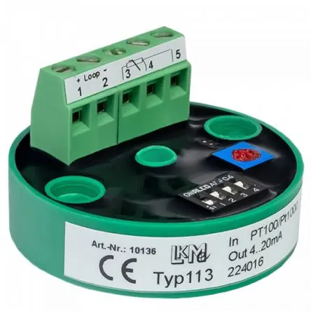 Produktfoto 1 von LKMelectronic Temperaturgeber, -100 °C → 600 °C für Pt100 Ausgang 4 bis 20 mA