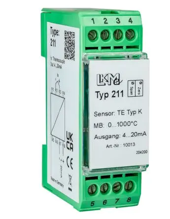 Produktfoto 1 von LKMelectronic Temperaturgeber, 0 °C → 1000 °C für Thermoelement, Typ K Ausgang 4 bis 20 mA