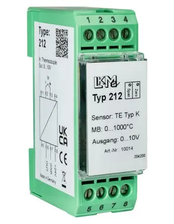 Produktfoto 1 von LKMelectronic Temperaturgeber 26V ac, 0 °C → 1000 °C für Thermoelement, Typ K Ausgang 0/10 V