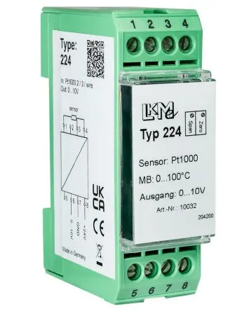 Produktfoto 1 von LKMelectronic Temperaturgeber 26V ac, 0 °C → 100 °C für PT1000 Ausgang 0/10 V