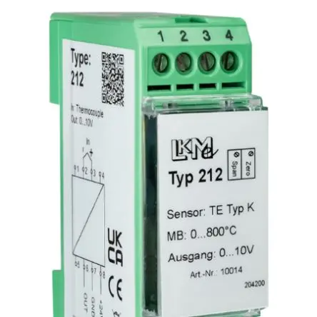 Produktfoto 1 von LKMelectronic Temperaturgeber 26V ac, 0 °C → 800 °C für Thermoelement, Typ K Ausgang 0/10 V
