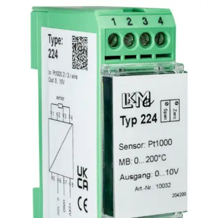 Produktfoto 1 von LKMelectronic Temperaturgeber 26V ac, 0 °C → 200 °C für PT1000 Ausgang 0/10 V