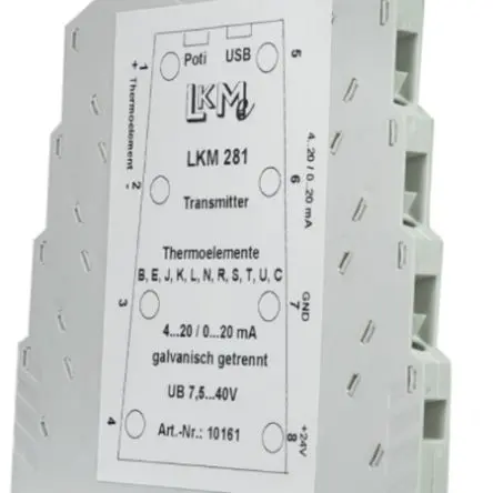 Produktfoto 1 von LKMelectronic Temperaturgeber 35V dc, 0 °C → 1200 °C für Thermoelement Ausgang 0 bis 20 mA, 4 bis 20 mA