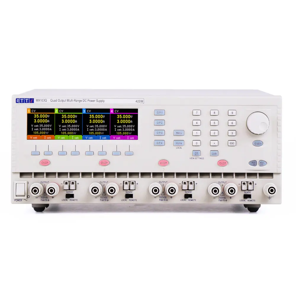 Produktfoto 1 von Aim-TTi MX103Q 4-Kanal Programmier Labornetzgerät 420W, 0 → 35V / 6A