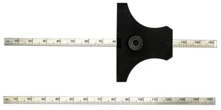 Produktfoto 1 von RS PRO Tiefenmessgerät Metrisch aus Stahl, 134 mm / 90° ±15 min 47 g, 1 mm