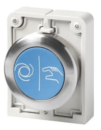 Produktfoto 1 von Eaton RMQ Titan M30 Druckschalter Blau Tastend Panel Ø 30.5 mm, IP66, IP67, IP69K