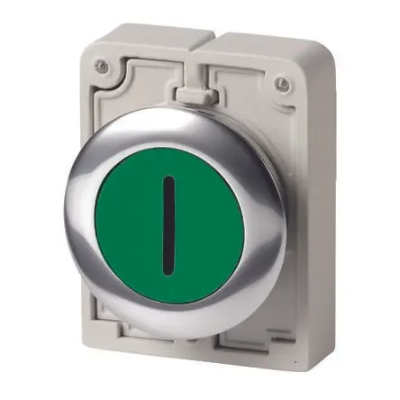 Produktfoto 1 von Eaton RMQ Titan M30 Druckschalter Grün Rastend Panel Ø 30.5 mm, IP66, IP67, IP69K