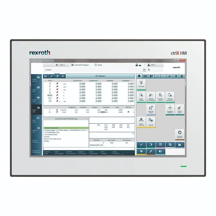 Produktfoto 1 von Bosch Rexroth, ctrlX HMI, Anzeige Display, TFT, 1280 x 800 pixel, 12 in