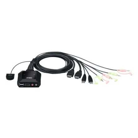 Produktfoto 1 von Aten KVM-Switch 13-Port 1 Videoausgänge HDMI 1 Displays USB 3,5-mm-Audiobuchse 4096 x 2160 pixel