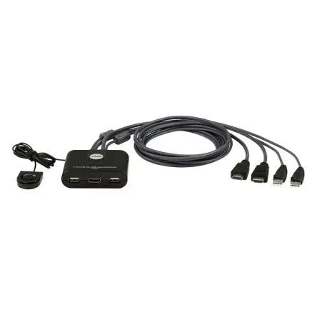 Produktfoto 1 von Aten KVM-Switch 2-Port 1 Videoausgänge HDMI 1 Displays USB HDMI 1920 x 1080 pixel