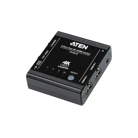 Produktfoto 1 von HDMI Typ A Buchse (schwarz) Aten HDMI-Schalter HDMI 4-Port Schalter, 4096 x 2160 pixel 3 Videoeingänge 1 Videoausgänge