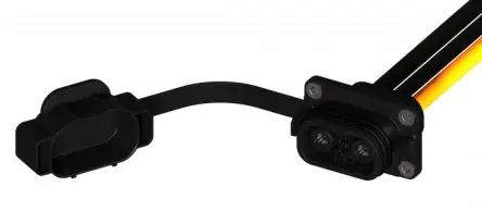 Produktfoto 1 von Amphenol Communications Solutions EV-Ladekabel, 70A Nennstrom, 200 mm, Abgeschlossen, 120V dc, IP67, 4-adrig