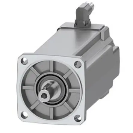 Siemens 1FK2 Servomotor, 24 Nm, 400/480 V, 3000 rpm, 2.1 kW, 6.6 Nm, 19 mm, B. 105 mm, L. 215 mm, L. 40 mm