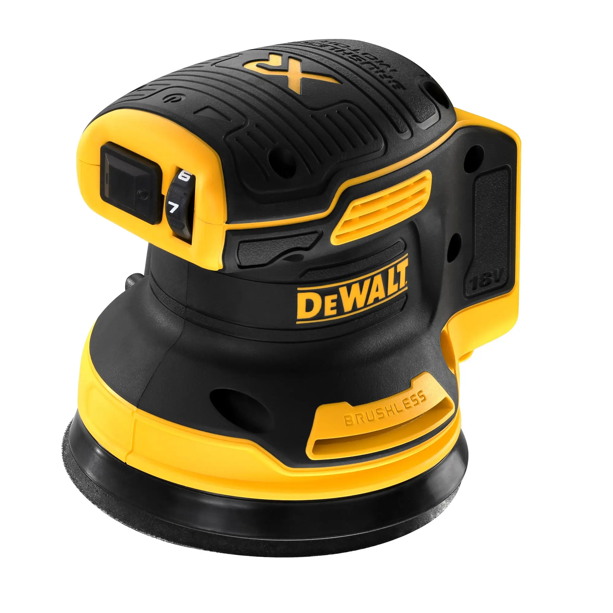 Produktfoto 1 von DeWALT DCW210 DCW Schnurlos-, 125 mm Schleifplatte, 2.6 mm Schwingkreis-Ø