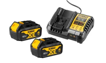 Produktfoto 1 von DeWALT Akku und Ladegerät, 18V / 4 Ah DEWALT XR