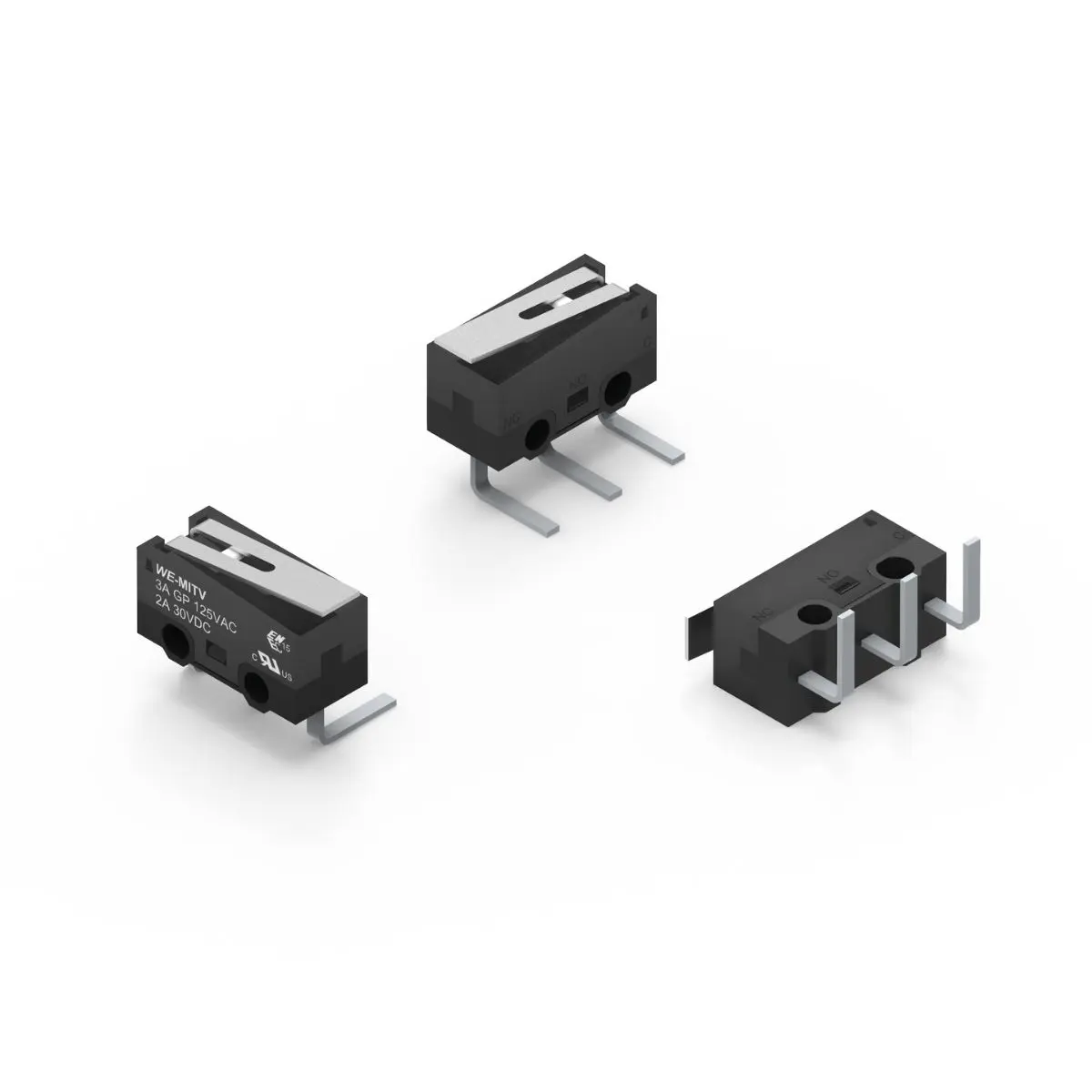 Produktfoto 1 von Wurth Elektronik Mikroschalter Hebel-Betätiger Lötanschluss, 3A, SPDT