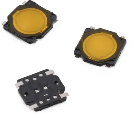 Produktfoto 1 von Wurth Elektronik IP67 Taster SPST Taster, SMD 50mA Tastend 0.7 mm Schwarz Oberfläche B. 12mm