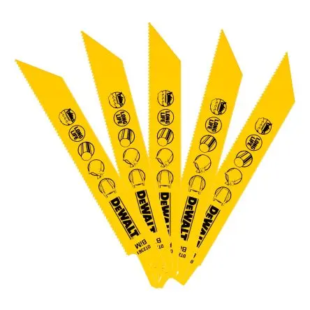 Produktfoto 1 von DeWALT Bimetall Metall Säbelsägeblatt / 14 TPI 152 mm 5