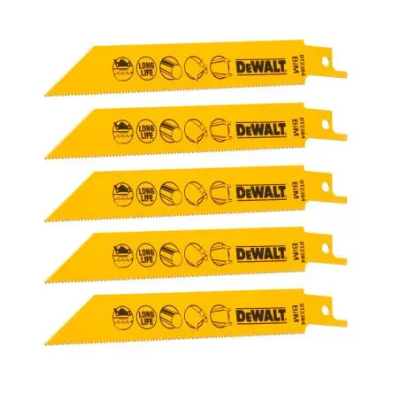 Produktfoto 1 von DeWALT Bimetall Zusammensetzung aus HCS und HSS Metall Säbelsägeblatt / 18 TPI 152 mm
