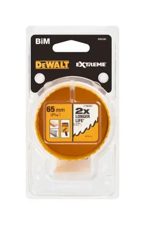 Produktfoto 1 von DeWALT, Ø 65 mm Bimetall Lochsäge Polyvinylchlorid, Metall 1-Stk. / Bohrtiefe 44 mm