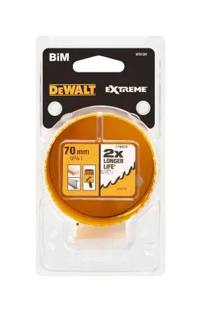 Produktfoto 1 von DeWALT, Ø 70 mm Bimetall Lochsäge Polyvinylchlorid, Metall 1-Stk. / Bohrtiefe 44 mm