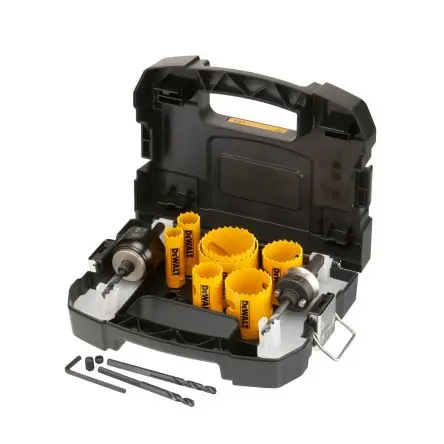 Produktfoto 1 von DeWALT, Ø 19 mm, 22 mm, 29 mm, 38 mm, 44 mm, 51 mm, 57 mm Bimetall Lochsäge Zentrierbohrer inkl. Holz, Metall,
