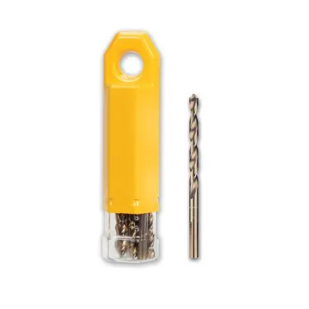 Produktfoto 1 von DeWALT HSS Zentrierbohrer Satz 5 mm → 5 mm, 10-teilig für Stahl