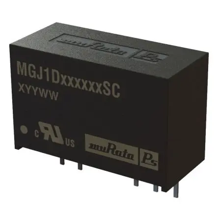 Murata Power Solutions MGJ1 DC/DC Konverter, 15V dc OUT 50 mA Durchsteckmontage 24V dc 1 W -40 °C 105 °C