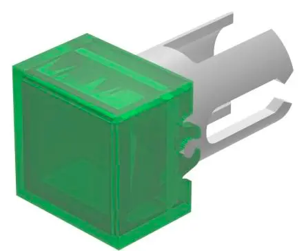 Produktfoto 1 von EAO für Druckknopf Grün Vierkant Druckschalterlinse