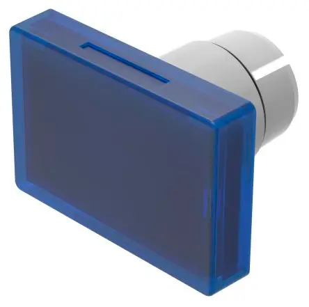 Produktfoto 1 von EAO für Druckknopf Blau Rechteckig Druckschalterlinse