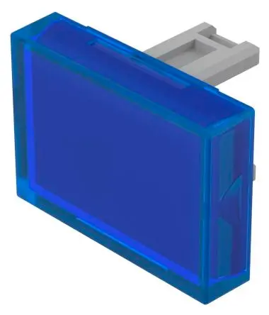 Produktfoto 1 von EAO für Druckknopf Blau Rechteckig Druckschalterlinse