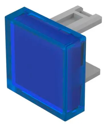 Produktfoto 1 von EAO für Druckknopf Blau Vierkant Druckschalterlinse
