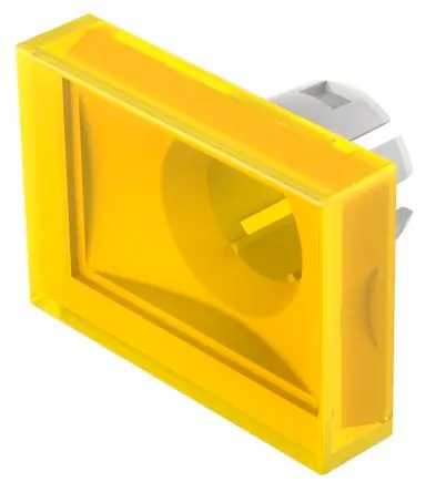 Produktfoto 1 von EAO für Druckknopf Gelb Rechteckig Druckschalterlinse