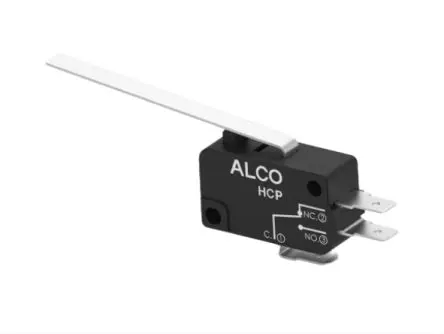Produktfoto 1 von TE Connectivity Sprungkontakt-Mikroschalter Verlängert-Betätiger Schnellverbindung, 1-poliger Umschalter, 250 V dc, 16A