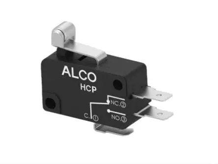 Produktfoto 1 von TE Connectivity Sprungkontakt-Mikroschalter Kurzer Rollenhebel-Betätiger Schnellverbindung, 1-poliger Umschalter, 250 V