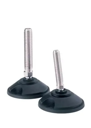 Produktfoto 1 von Nu-Tech Engineering Verstellbarer Fuß M16 bis 2000 kg x 125 mm, bis 10° neigbar Edelstahl, Ø 100 mm x 170 mm